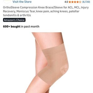 Beige Compression Knee Sleeve
